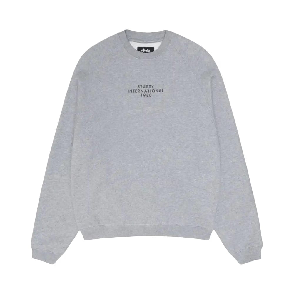 Stussy Raglan Sleeve Crew Grey Heather