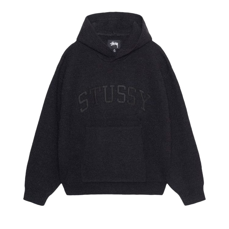 Stussy Felt Patch Knit Hoodie Black