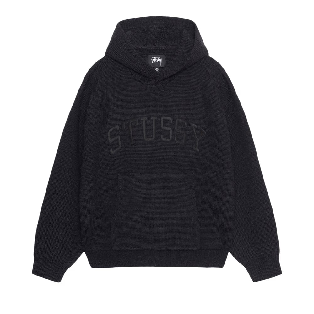 Stussy Felt Patch Knit Hoodie Black