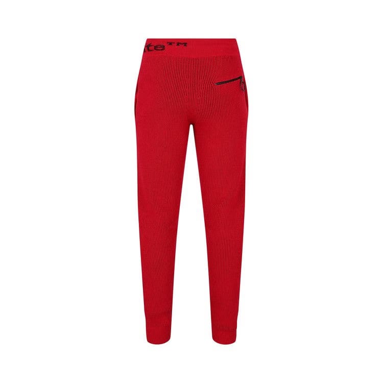 Off-White Slouch Knit Pants Red