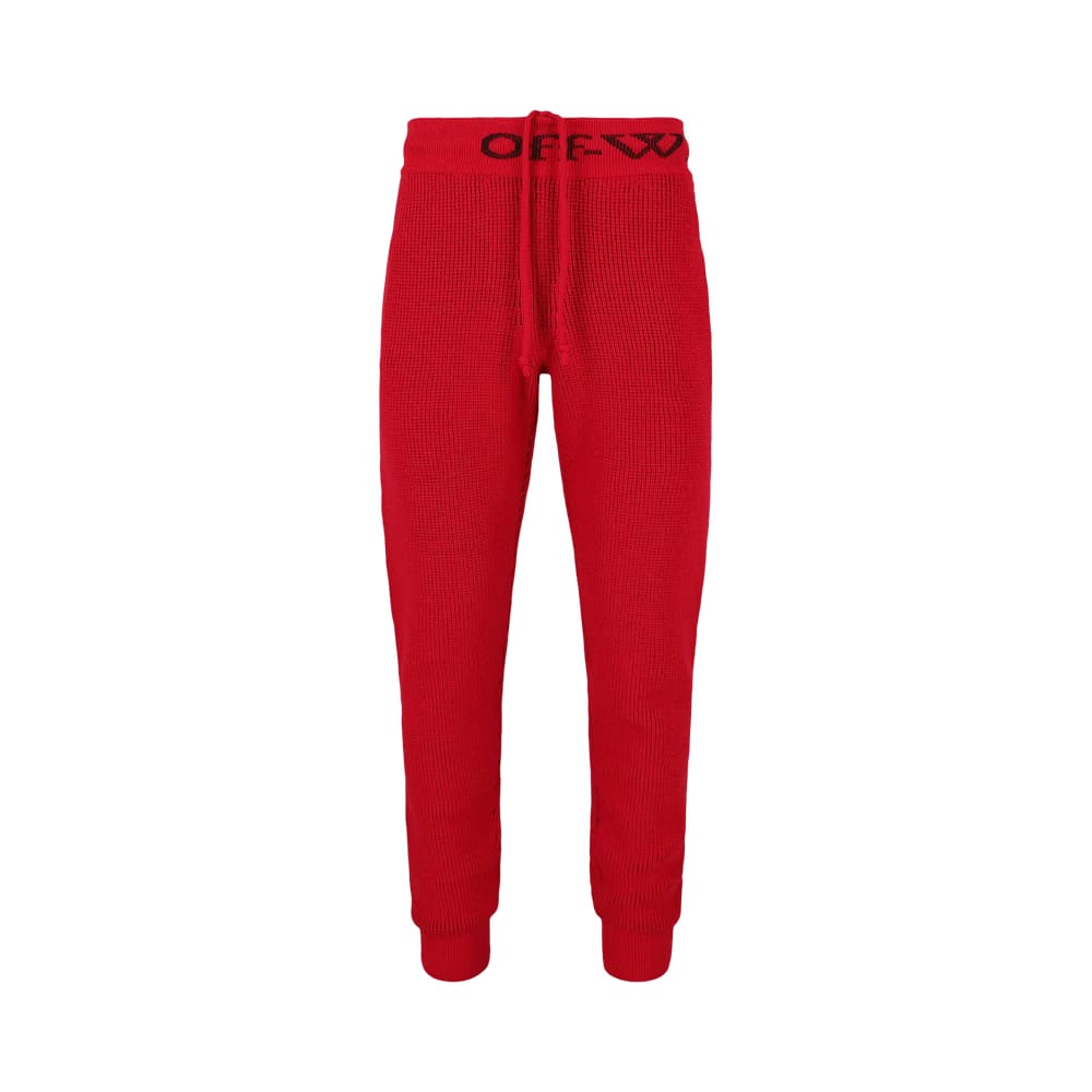 Off-White Slouch Knit Pants Red
