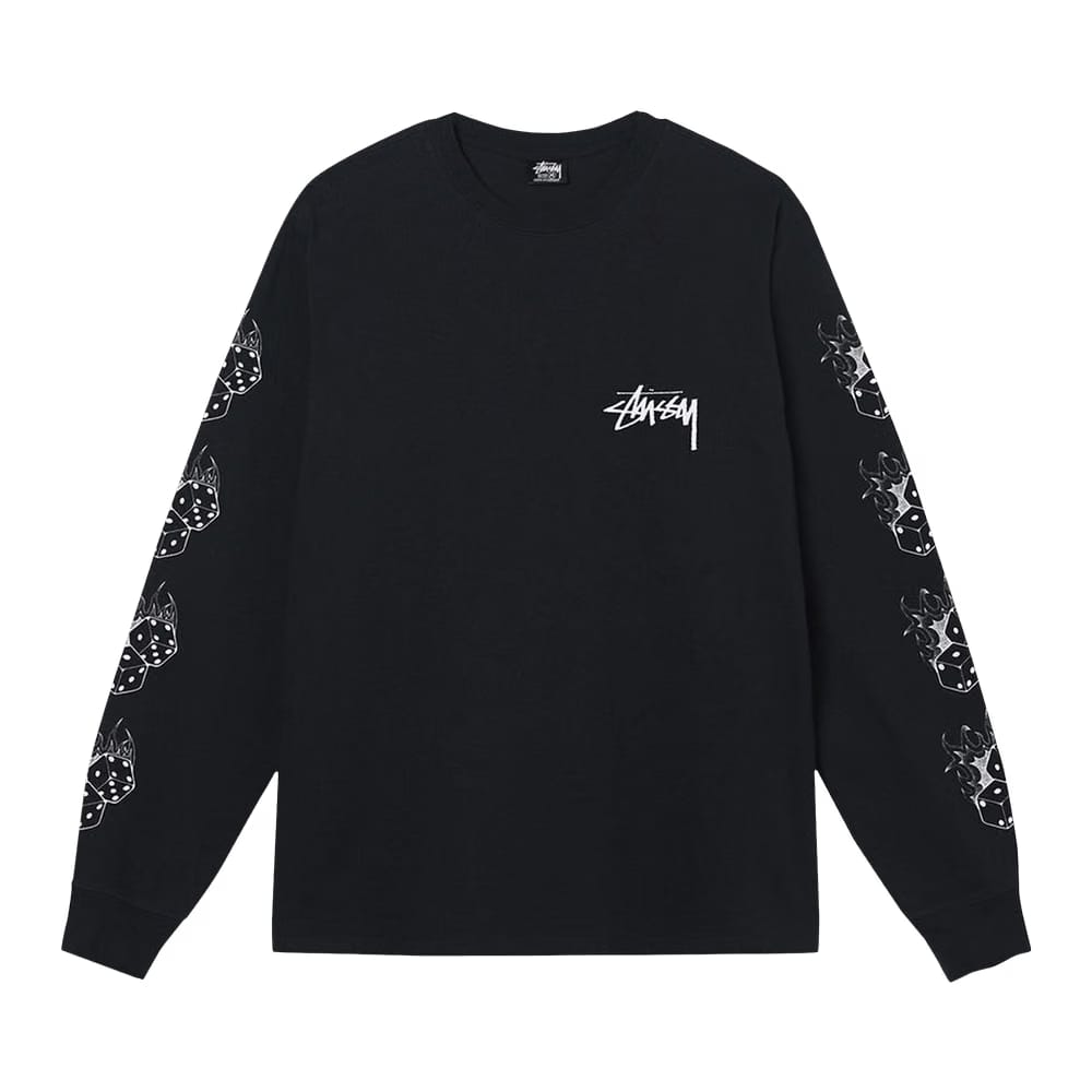 Stussy Fire Dice Long-Sleeve T-Shirt Black