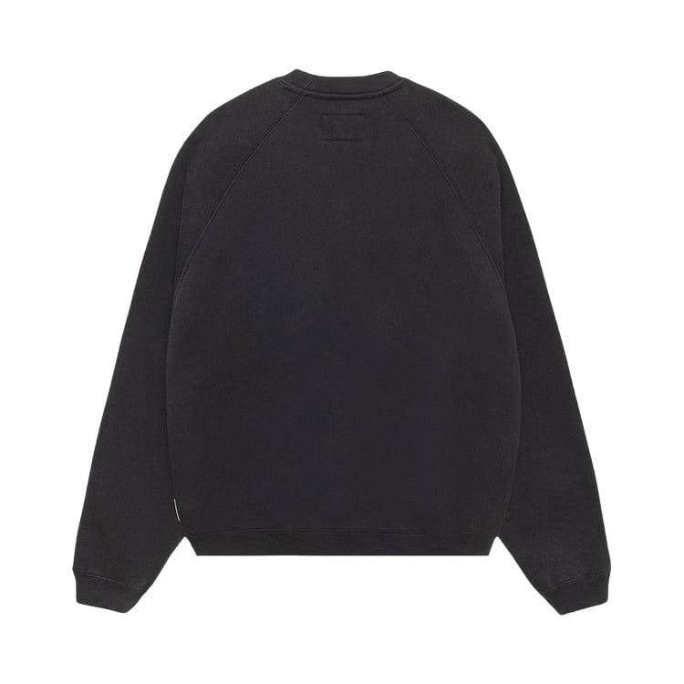 Stussy Fleece Raglan Crew Washed Black