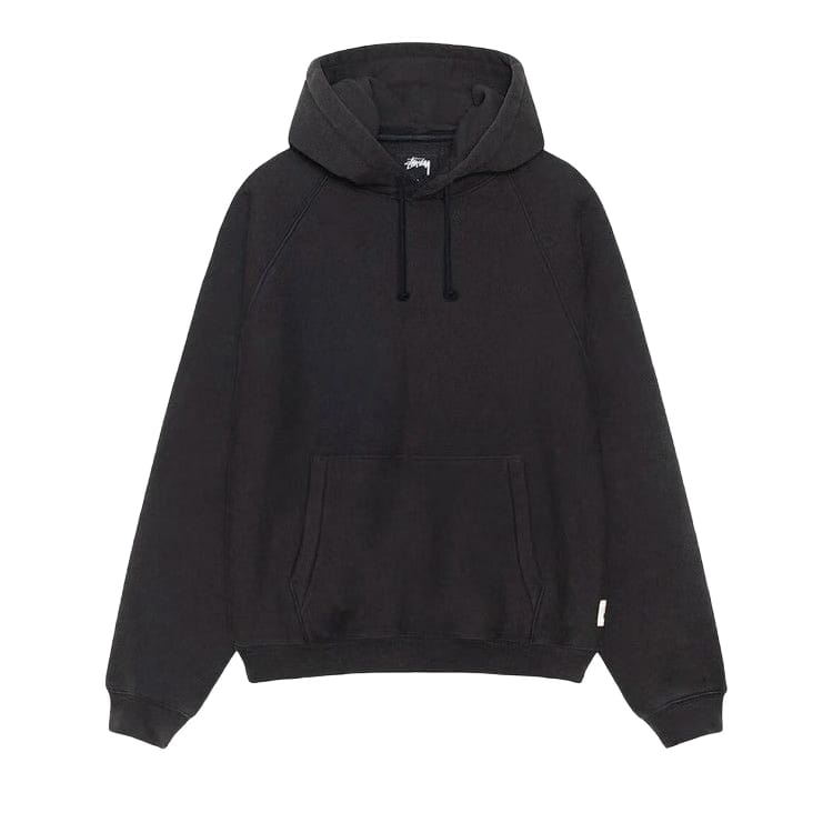 Stussy Fleece Raglan Hoodie Washed Black