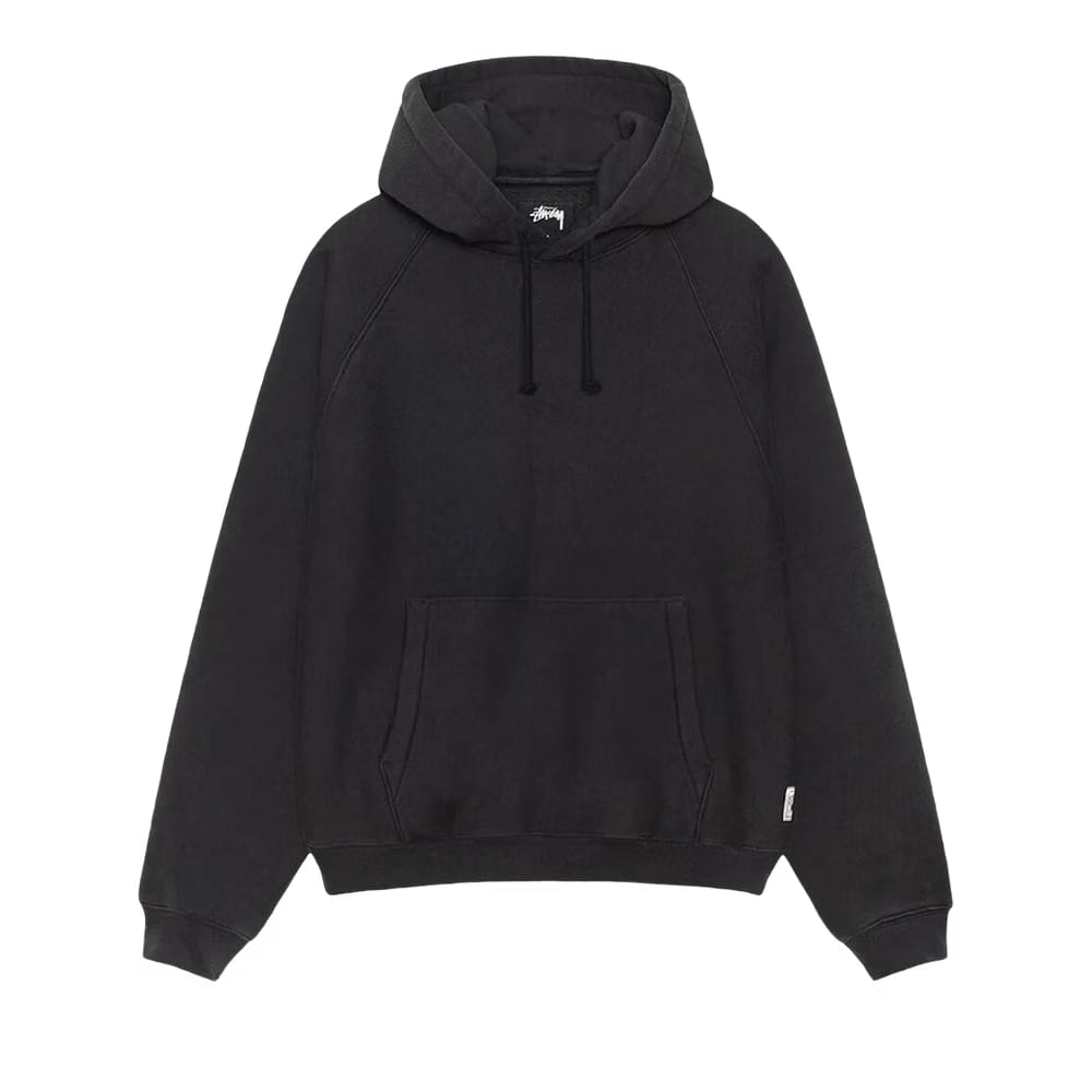 Stussy Fleece Raglan Hoodie Washed Black
