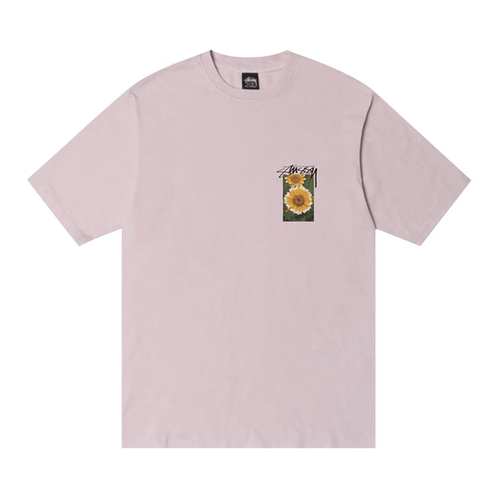 Stussy Flower Grid Pigment Dyed T-Shirt Blue