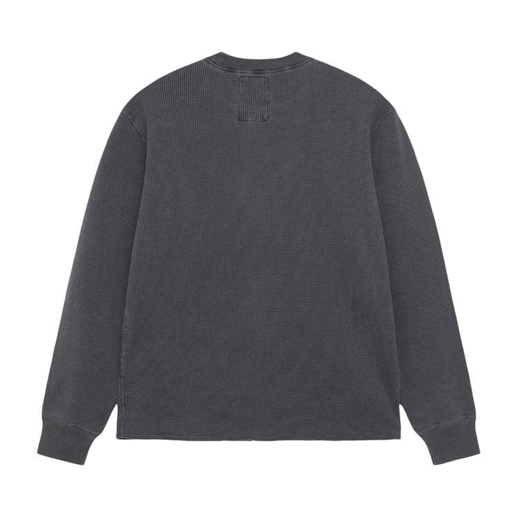 Stussy Garment Dyed Long-Sleeve Thermal Faded Black