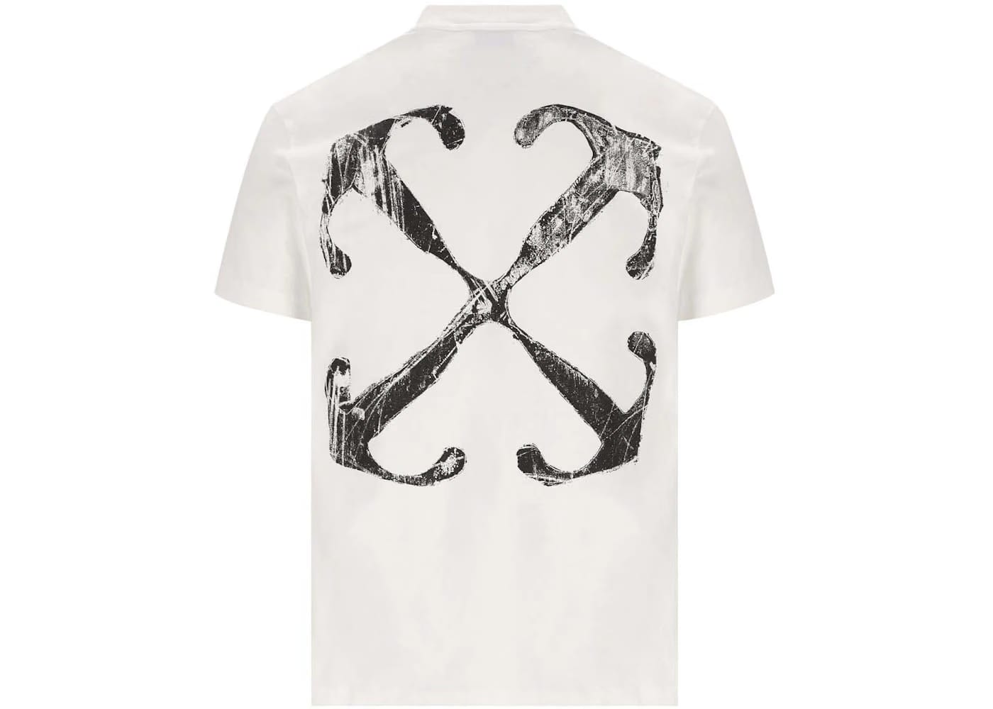 Off-White Scratch Arrows Slim Shorts-Sleeve T-Shirt White/Black