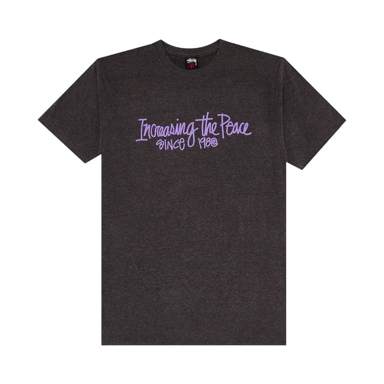 Stussy Gear Increasing The Peace T-Shirt Dark Grey Heather
