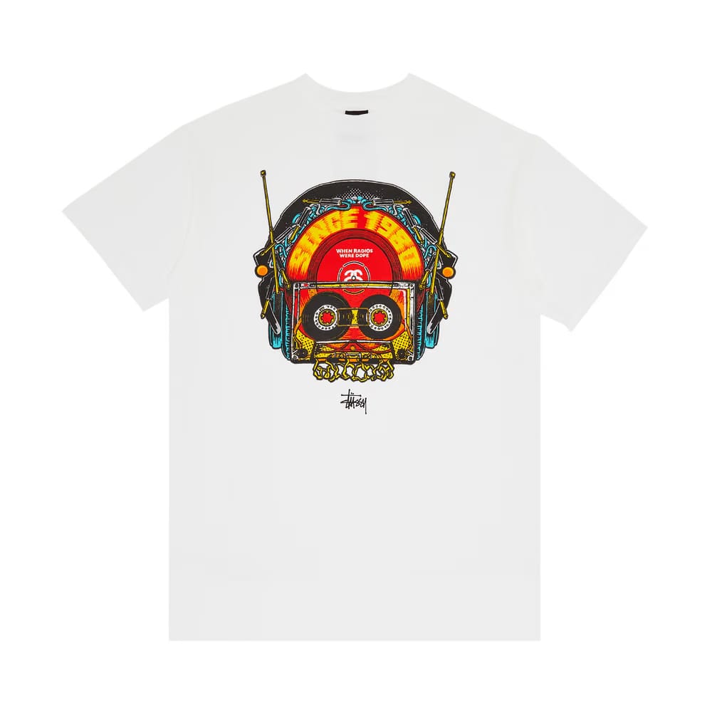 Stussy Gear When Radios Were Dope T-Shirt White