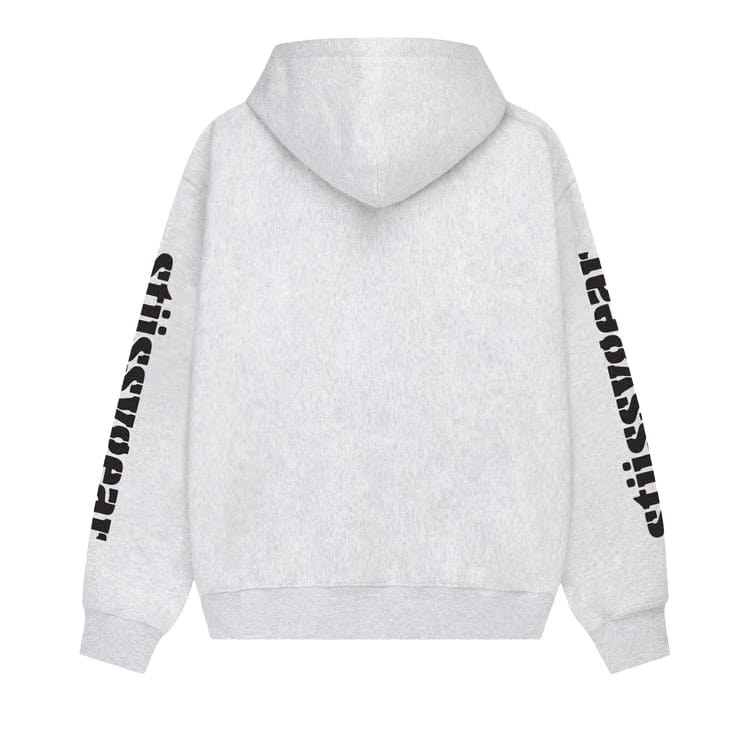 Stussy Gear Zip Hoodie Ash Heather
