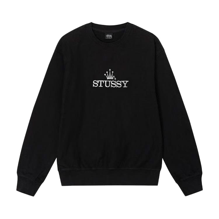 Stussy Glamour Pigment Dyed Crew Black