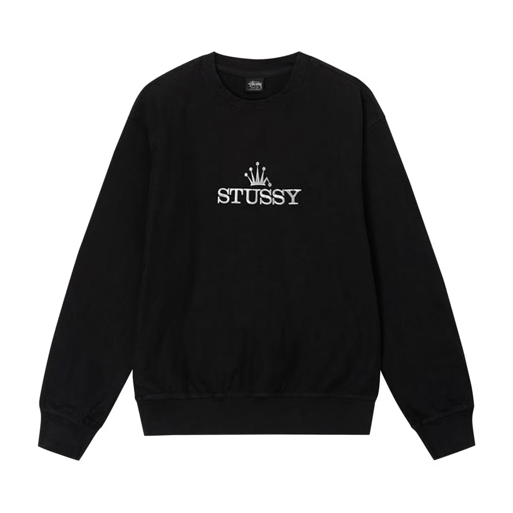 Stussy Glamour Pigment Dyed Crew Black