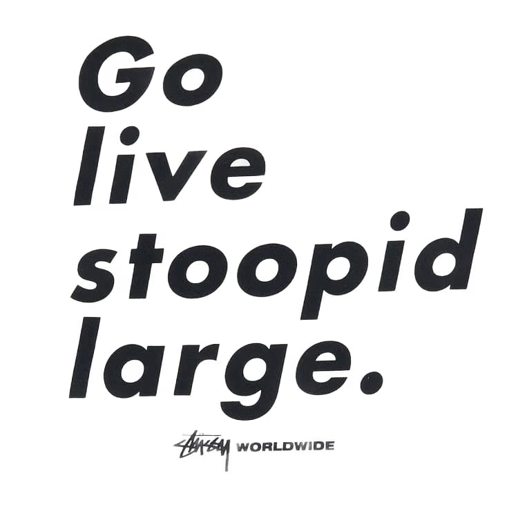 Stussy Go Live Stoopid Large T-Shirt White