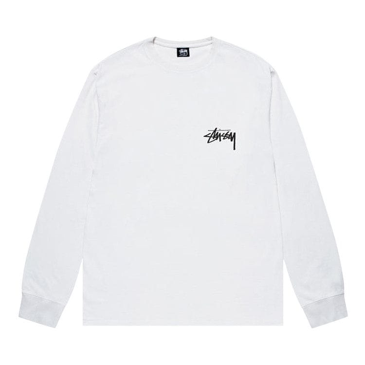 Stussy Gold Lion Long-Sleeve T-Shirt White