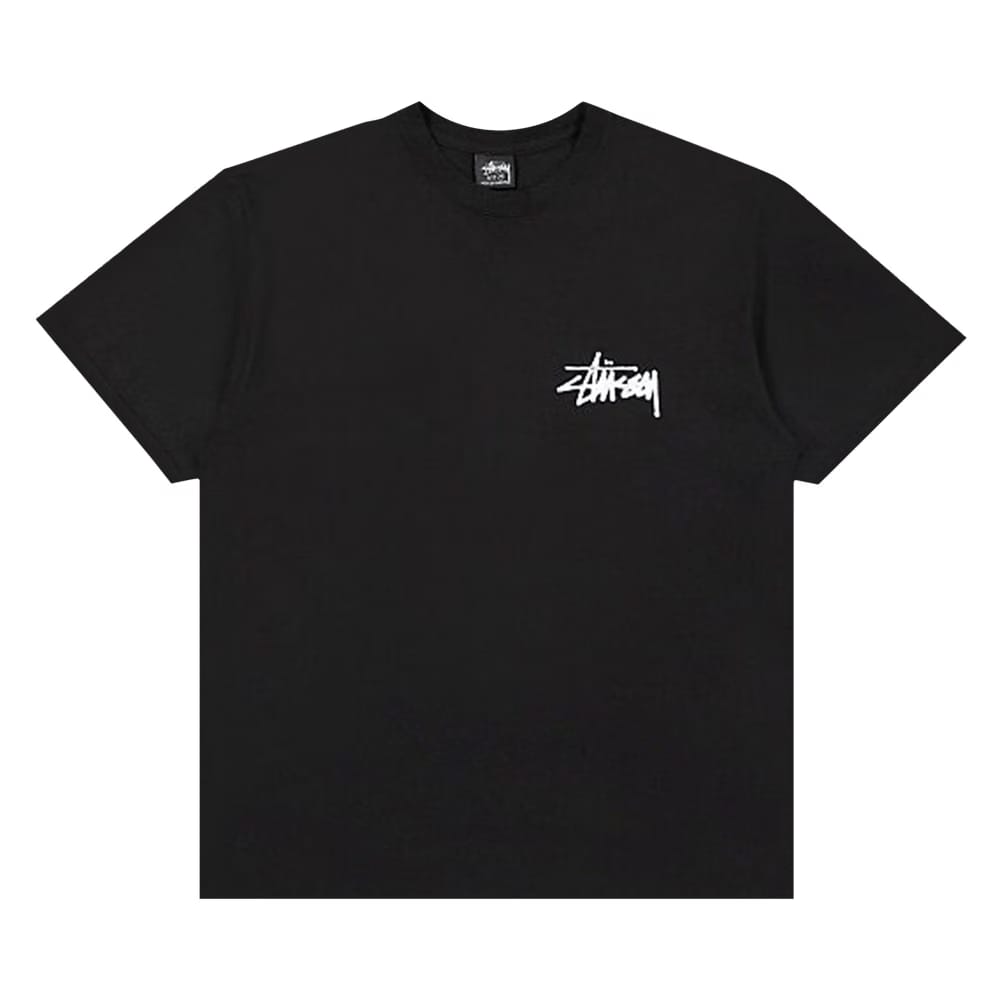 Stussy Old Phone Pigment Dyed T-Shirt Black