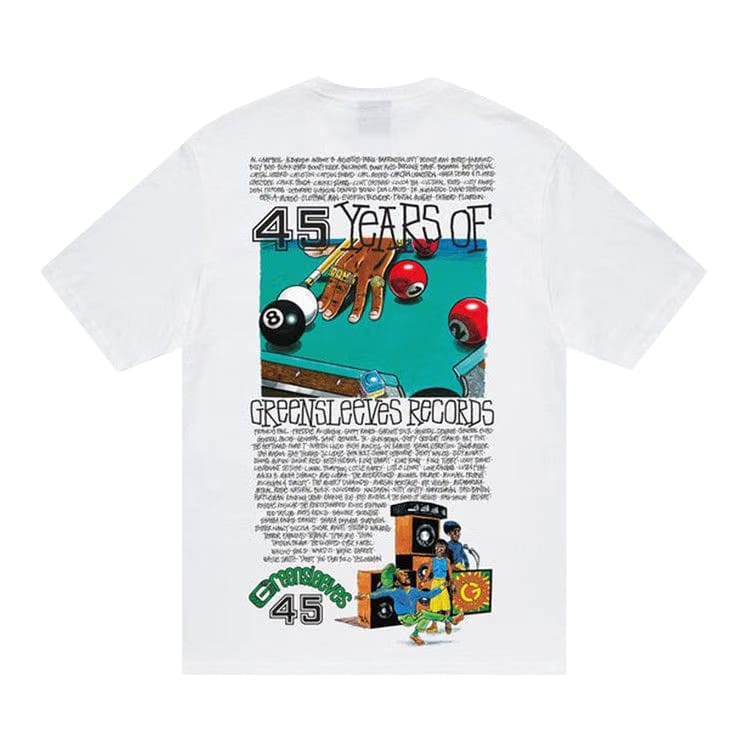 Stussy Greensleeves 45 T-Shirt White