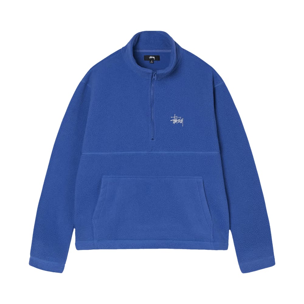 Stussy Half Zip Mock Neck Periwinkle