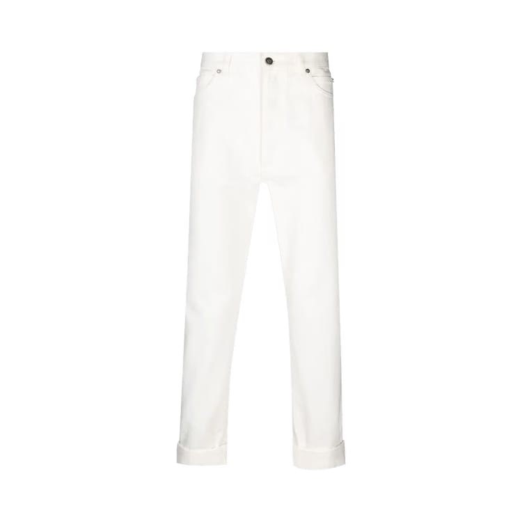 Balmain Low Crotch Jeans Blanc