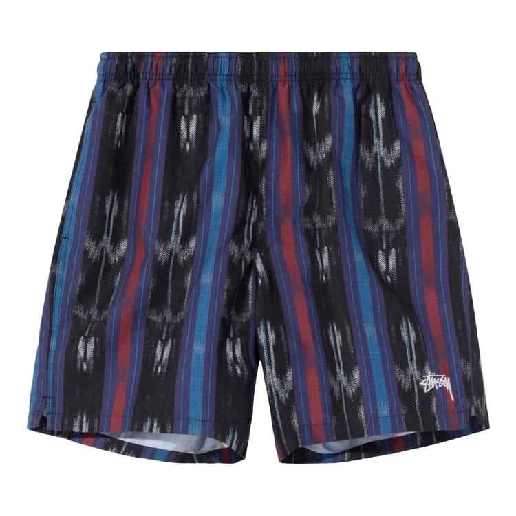 Stussy Ikat Stripe Water Shorts Black
