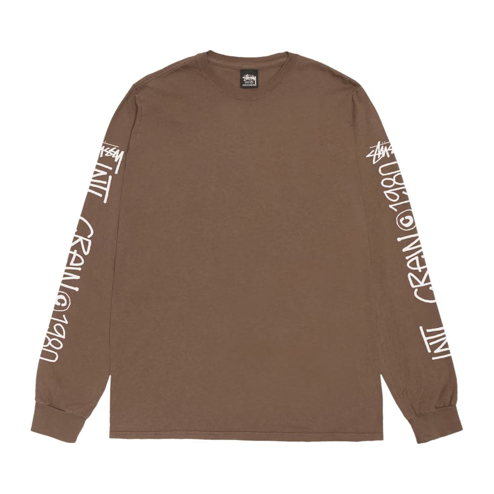 Stussy International Crew Long-Sleeve T-Shirt Brown