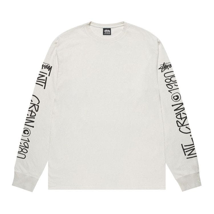 Stussy International Crew Long-Sleeve T-Shirt Natural