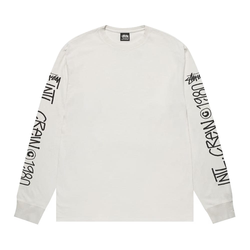 Stussy International Crew Long-Sleeve T-Shirt Natural