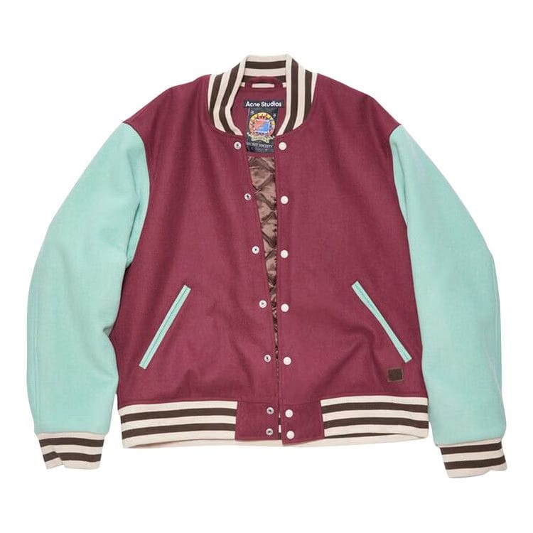 Acne Studios Wool Blend Jacket Wine Red