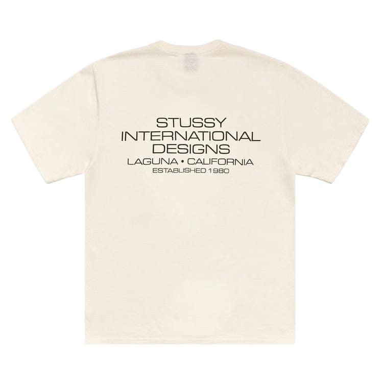 Stussy International Design T-Shirt Pigment Dyed Ivory