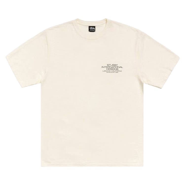 Stussy International Design T-Shirt Pigment Dyed Ivory
