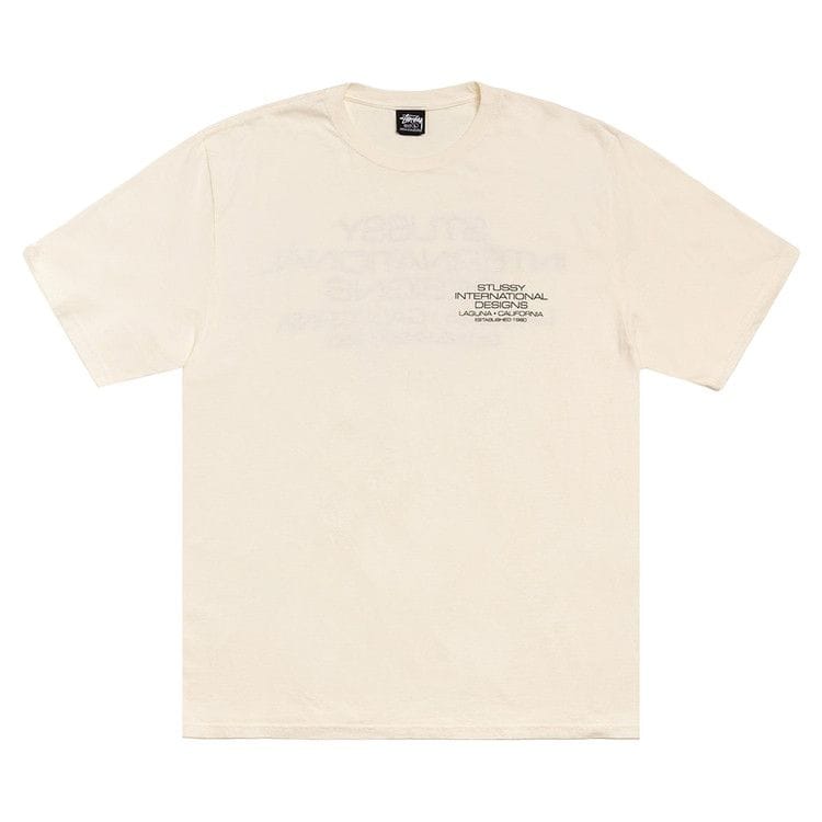 Stussy International Design T-Shirt Pigment Dyed Natural