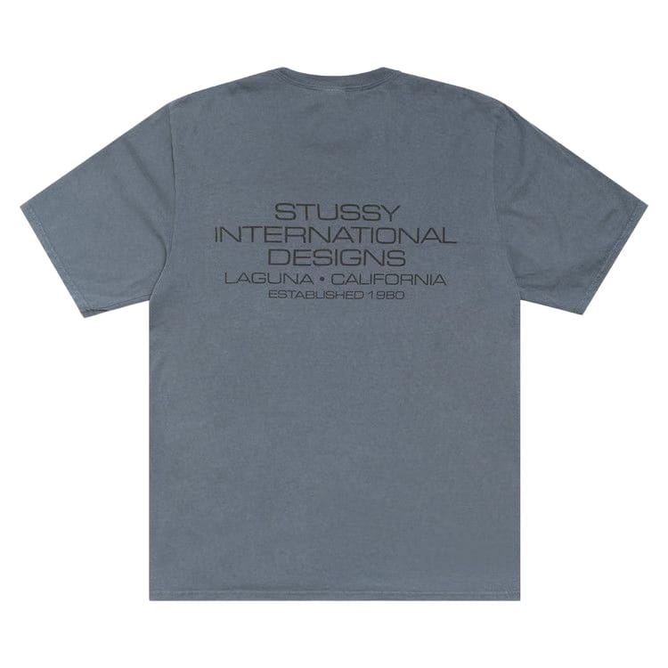 Stussy International Design T-Shirt Pigment Dyed Navy