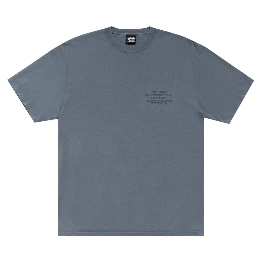 Stussy International Design T-Shirt Pigment Dyed Navy
