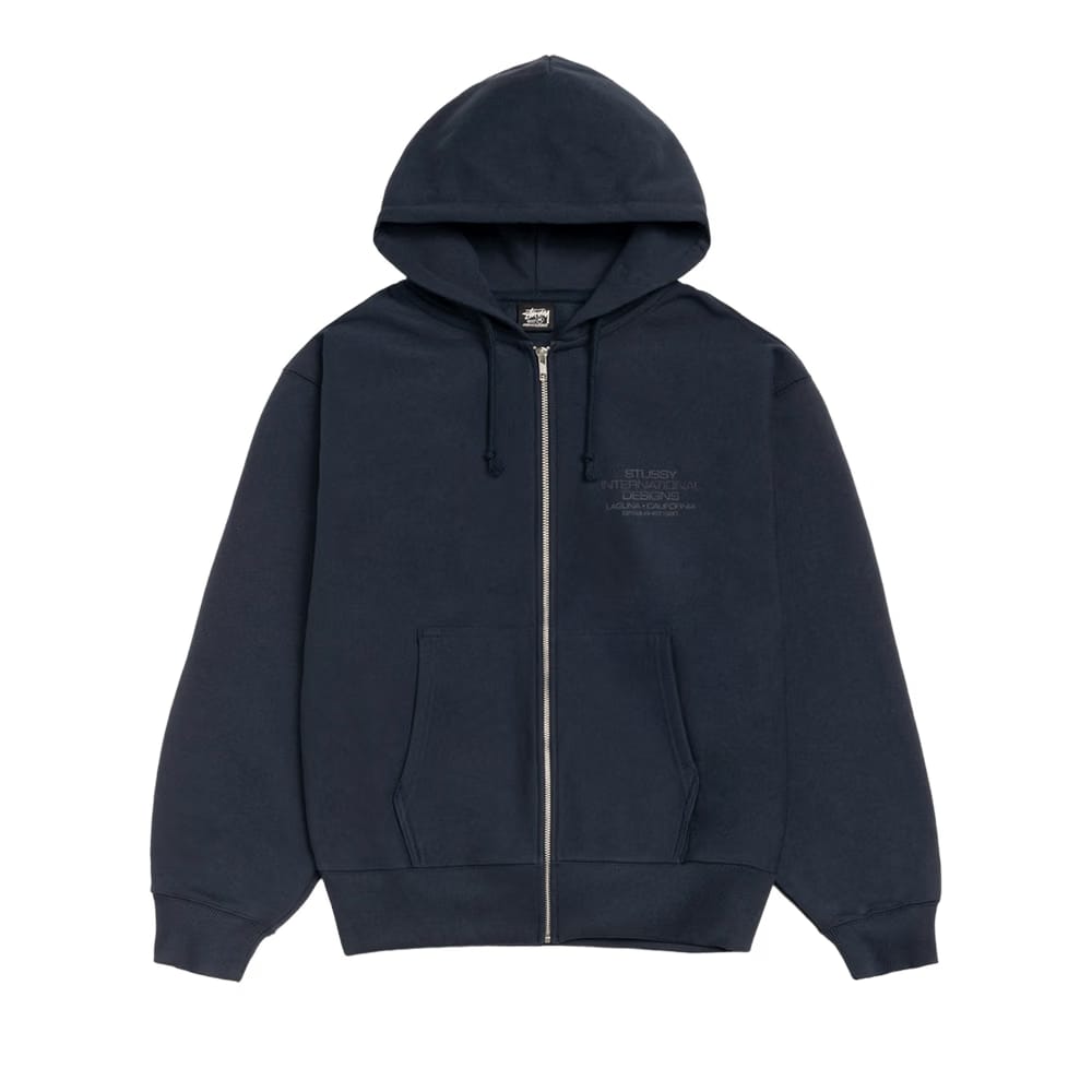 Stussy International Designs Zip Hoodie Navy
