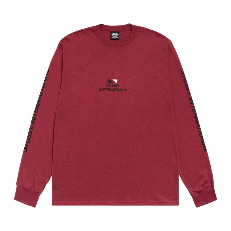 Stussy International Long-Sleeve T-Shirt Wine