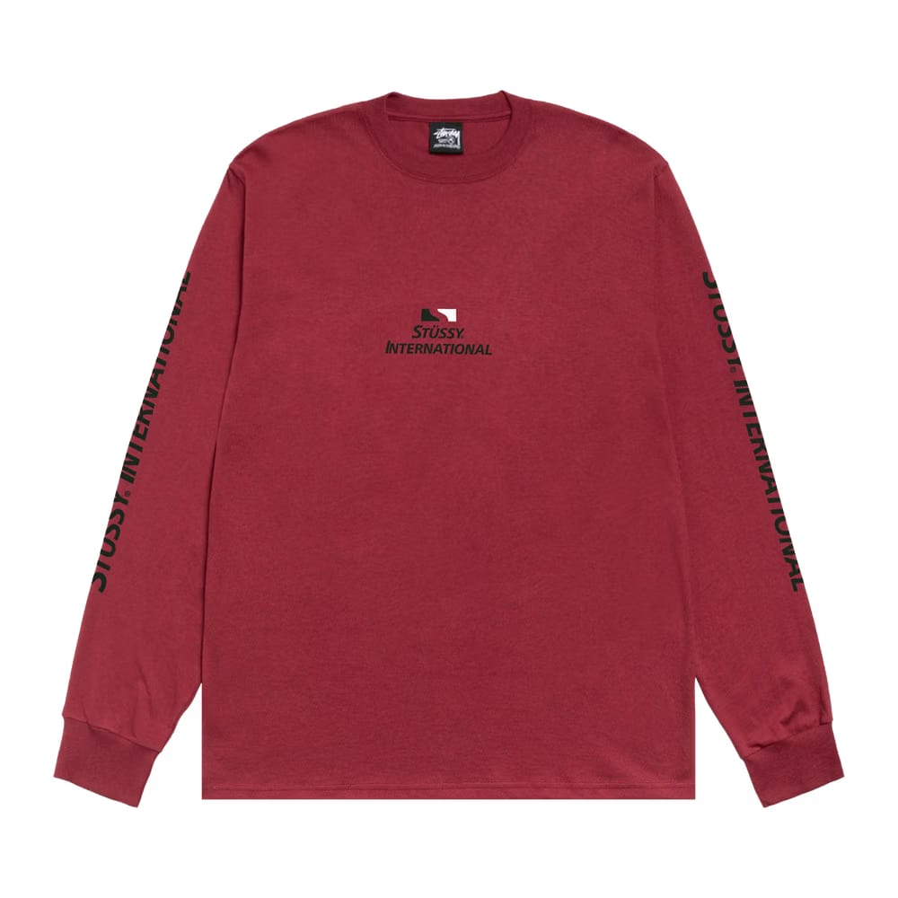 Stussy International Long-Sleeve T-Shirt Wine