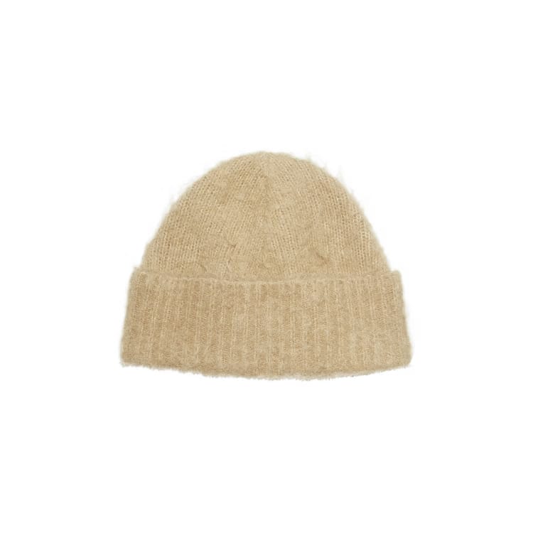 Acne Studios Wool Mohair Beanie Dark Beige