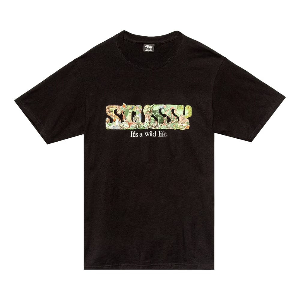Stussy It's A Wild Life T-Shirt Black