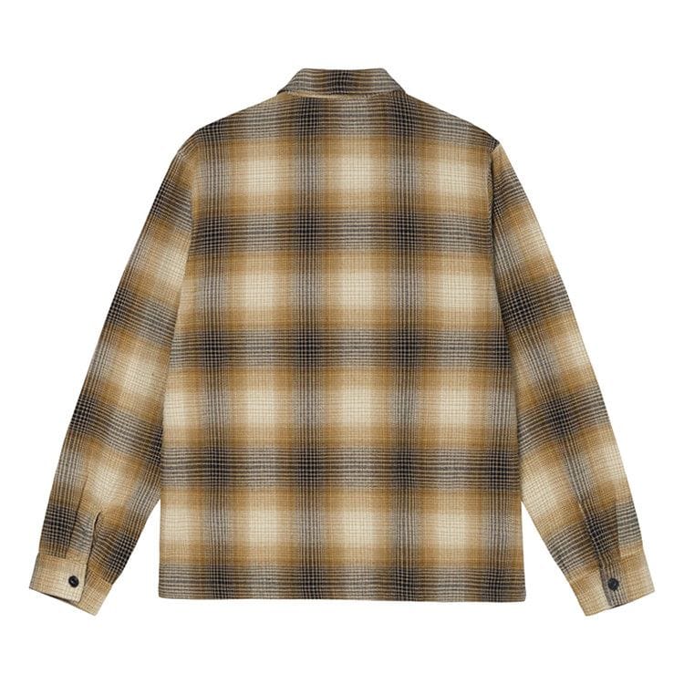 Stussy Jack Shadow Plaid Zip Shirt Mustard