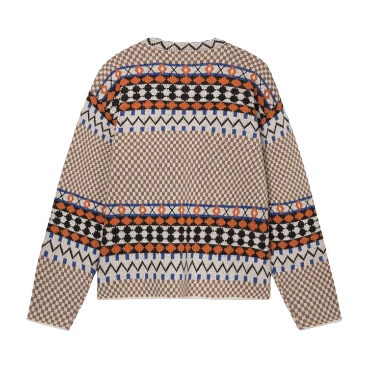Stussy Jacquard Knit Crew Brown