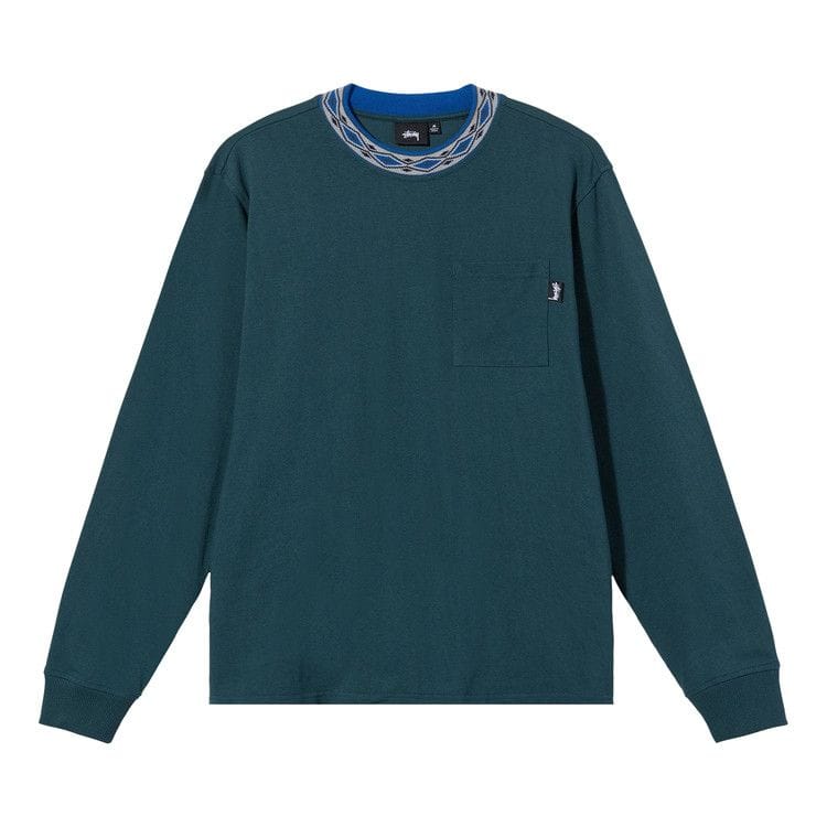 Stussy Jacquarded Crew Teal