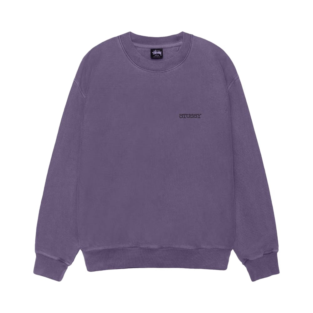 Stussy Jumbo Crew Pigment Dyed Grape