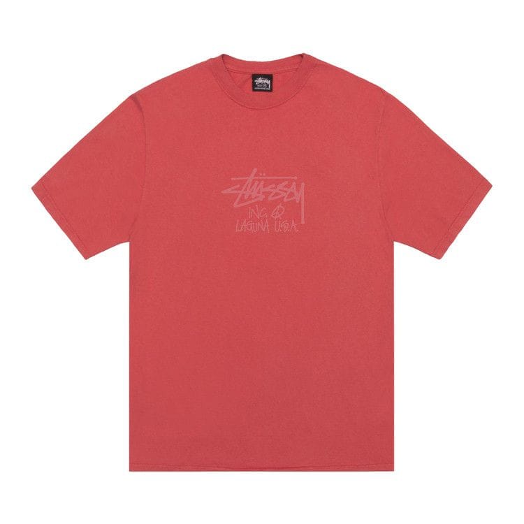 Stussy Laguna USA T-Shirt Pigment Dyed Guava