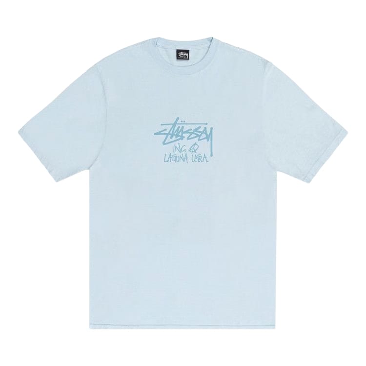 Stussy Laguna USA T-Shirt Pigment Dyed Sky Blue