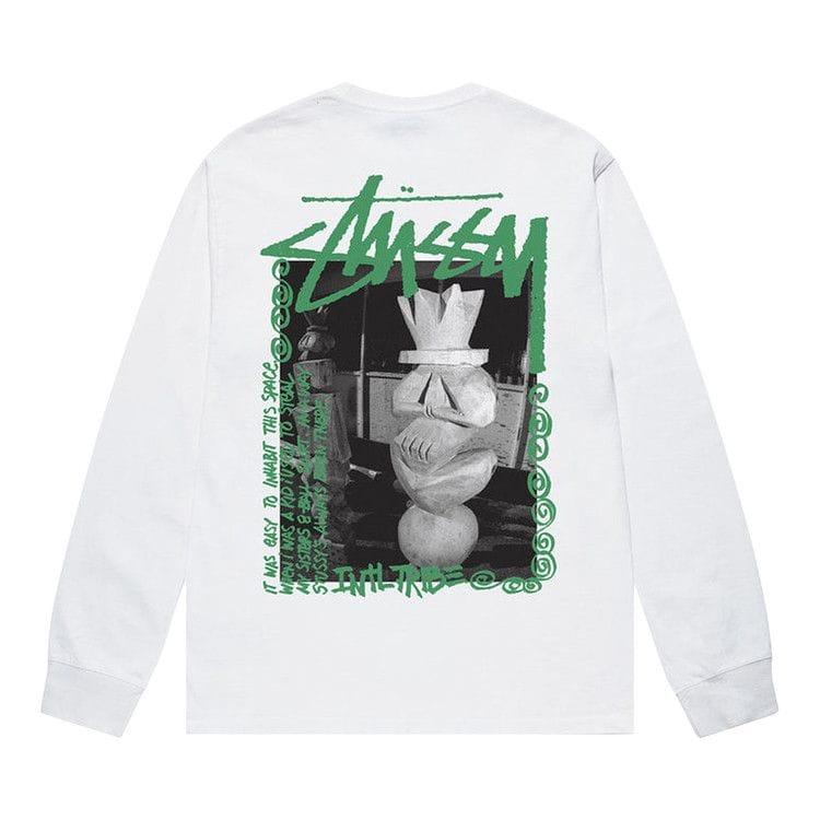 Stussy Landin Long-Sleeve T-Shirt White