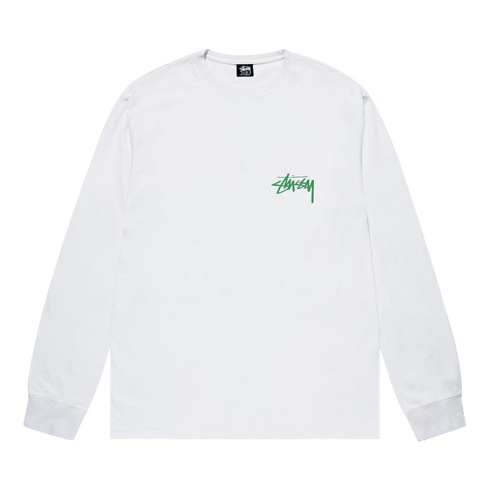 Stussy Landin Long-Sleeve T-Shirt White