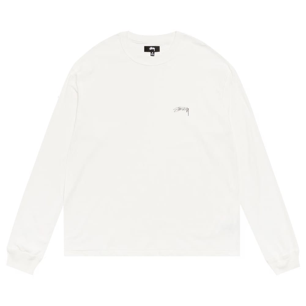 Stussy Lazy Long-Sleeve T-Shirt White