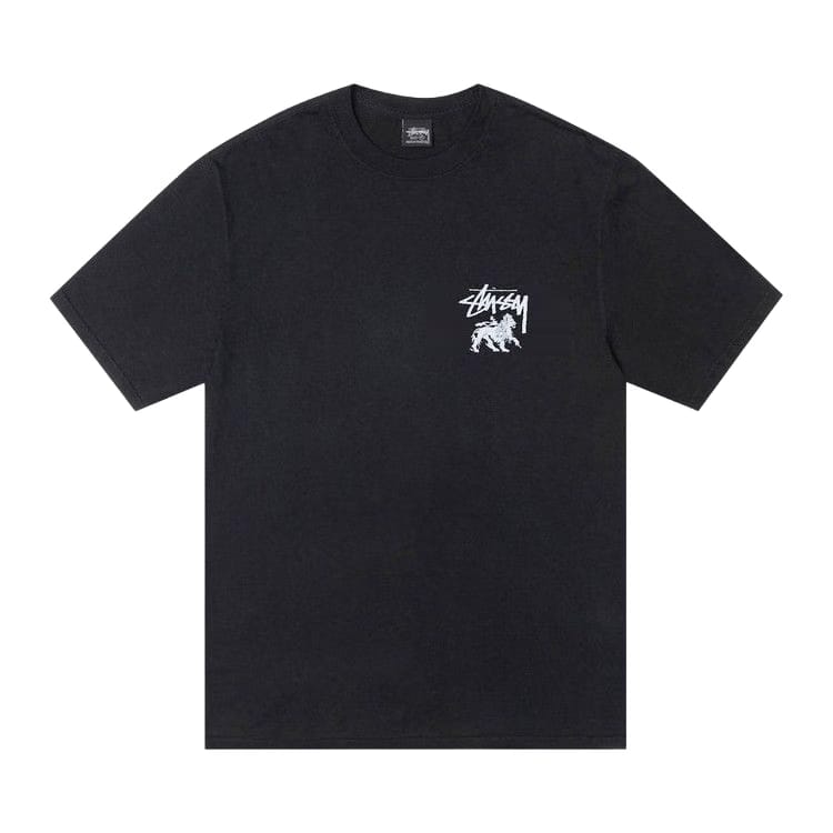 Stussy Pigment Dyed Rasta Lion T-Shirt Black