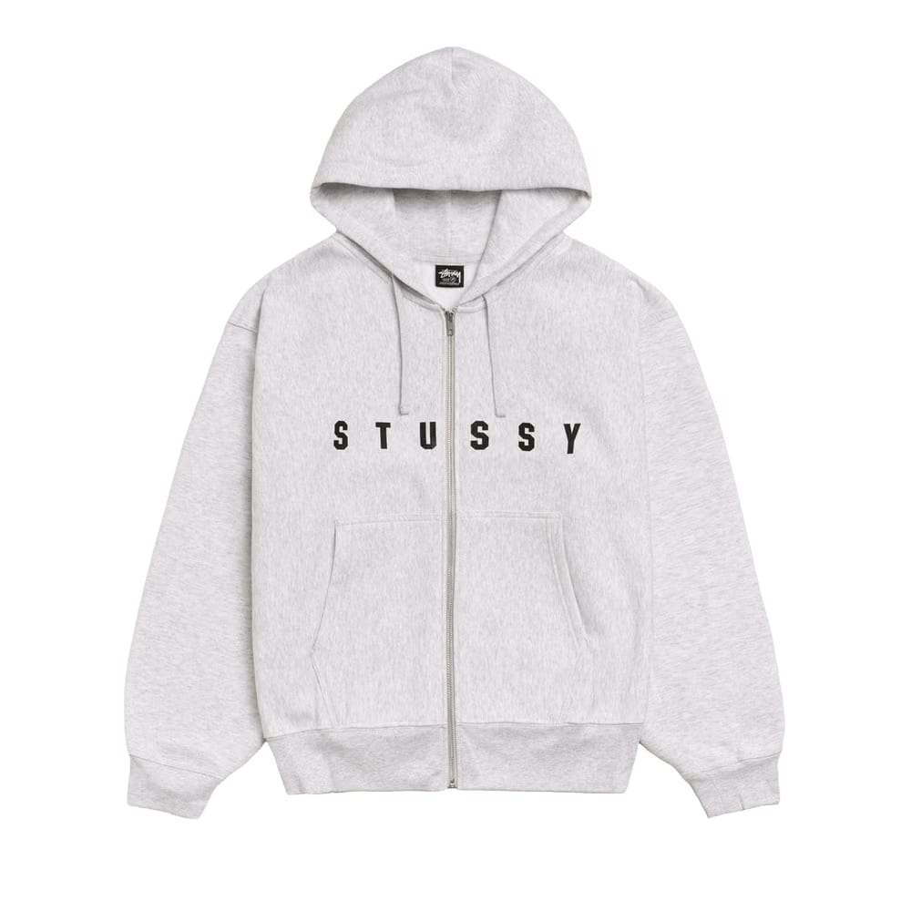 Stussy Lens Zip Hoodie Ash Heather