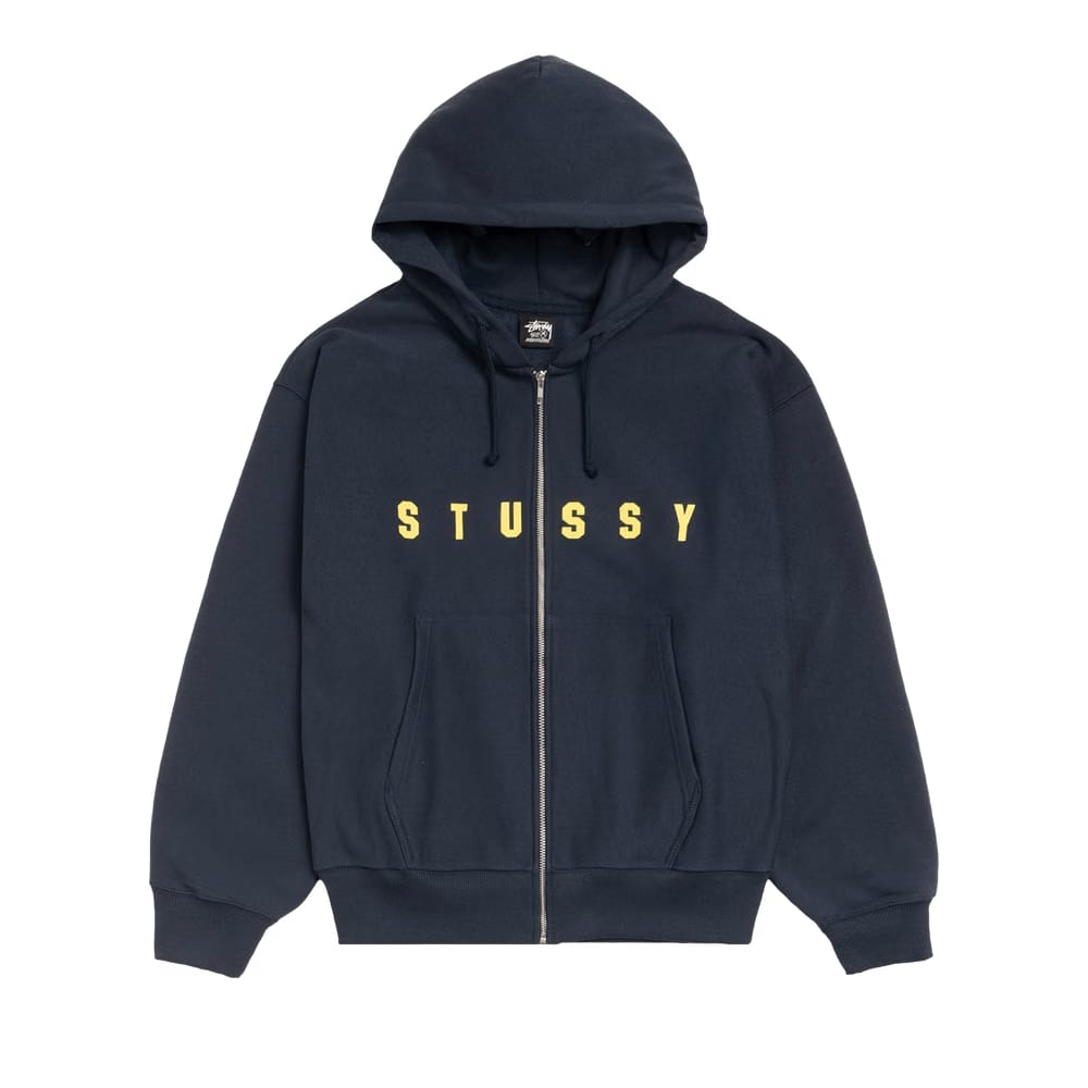 Stussy Lens Zip Hoodie Navy